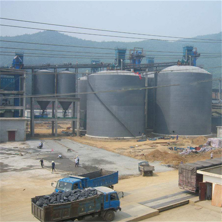 泰安水泥钢板仓2座3000吨青岛项目进入施工